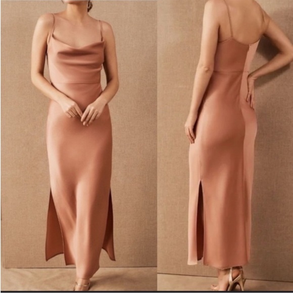 SACHIN & BABI Cali Satin Cowl Neck Midi Dress - Picture 2 of 7